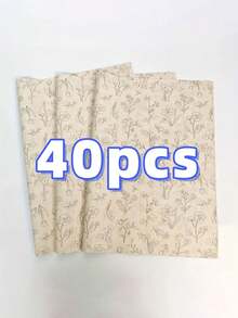 10/20/40pcs Floral Pattern Semi-Transparent Thin Paper - Wax Coated, 20x14 Inches, Suitable For Christmas Decoration, Wedding, Valentine's Day, Birthday Gifts, Bouquet Wrapping, Party Favors, Gift Wrapping Supplies | Decorative Tissue Paper | Wax Coated Paper, Gift Wrapping Supplies, Tissue Paper, Tissue Paper/Christmas Wrapping Paper, Gift Wrapping Paper, Christmas Tissue Paper/Christmas Wrapping Paper