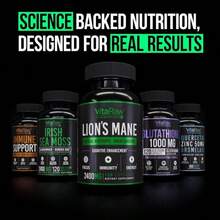 VitaRaw Organic Lions Mane Supplement Capsules 2400 Mg - Powerful Nootropic - Helps Maintain Memory, Energy, And Mental Clarity - Vegan Brain Booster Focus Pills - Real Lion'S Mane Supplement - White - View 9