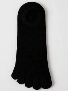 1/4 pares de calcetines de mujer con división de dedos, transpirables y de corte bajo, lisos y sin mostrar los dedos, adecuados para deportes o uso diario