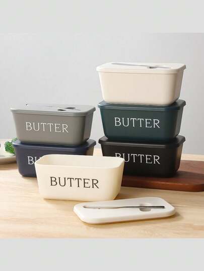 A Lidded Butter Dish, A Butter Dish With Knife, A Refrigerator Butter Dish, And A Sealed Butter Dish Are Made Of PP With A Butter Knife For Easy Scooping Of Butter. The Sealed Butter Dish Can Be Stored On The Countertop Or In The Refrigerator And Is Dishwasher-. Suitable For Baking, Hotels, Restaurants, Or Giving As A Gift.