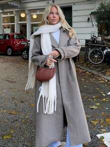 1 pieza Bufanda de invierno blanca con flecos para mujer, con múltiples formas de usar, como turbante, chal, bufanda, regalo para damas, bufanda cálida contra el viento y el frío de uso multifuncional, para viajes diarios y otros usos