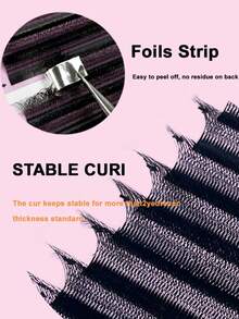 MIOFIA 16股合成貂皮睫毛延长 3D W 柔软自然 C/D 卷曲 8-15毫米混合高品质假睫毛化妆工具