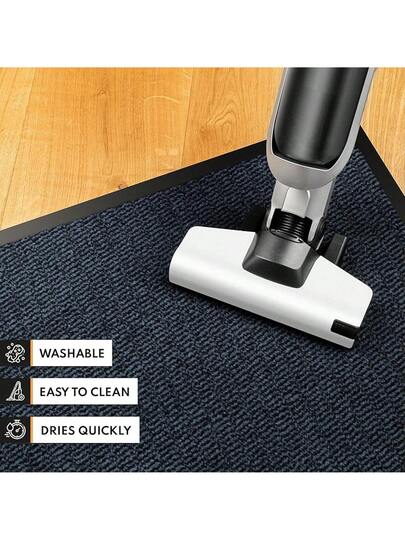 Gentle North High Quality Doormat, Grijs Black, 90x150 Cm, Indoor Outdoor Dirt Trapper Mat, Non Slip, Washable Weatherproof, Entrance Area Runner, Hallway, Thin view 4