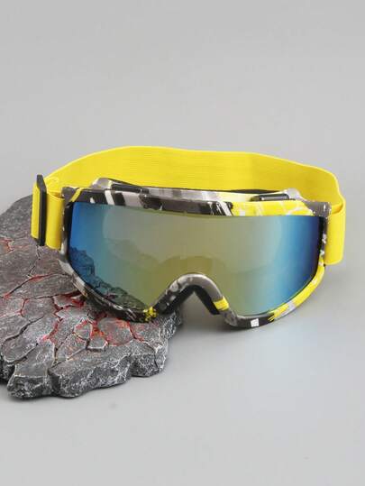 Unisex Snow Skiing Goggles, Water Transfer Printed Protective Eyewear, Suitable For Winter Sports Skiing, Ice Skating And Outdoor Adventure