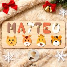 1pc Customized Name Puzzle, Personalized 3D Letter Puzzle And Wooden Name Puzzle. Ideal Gift For Baby Boys Or Baby Girls, Suitable For Birthday, Christmas, Anniversary!