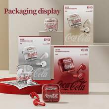 Coca Cola T36S 复古 TWS 无线蓝牙 5.4 半入耳式耳机，超长续航，超轻便携，带麦克风 - 均碼 - 查看 8