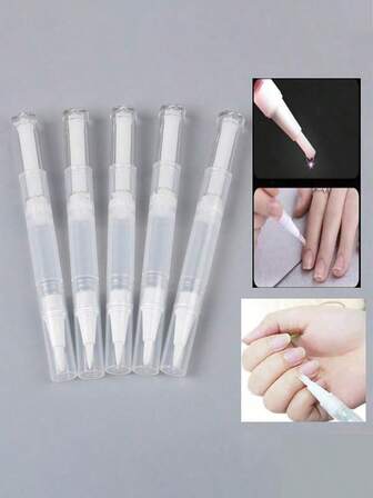 5支/0.1盎司透明旋转化妆刷笔 - 可填充空指甲油和粉底液分配器，美甲用品 | 透明塑料管 | 时尚设计，化妆刷套装，化妆刷套装，化妆刷套装，全套化妆套装，化妆刷套装，全套化妆工具，化妆刷套装，化妆刷套装，化妆礼盒套装