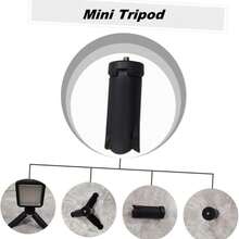 适用于 Pocket 2/3、Action 2/3/4、OM 6/5/4、OSMO Mobile 3 的紧凑型桌面三脚架 - 轻质铝合金和 ABS 稳定器云台、迷你、拍照手机、桌面