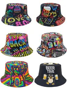 Mũ xô thời trang nhẹ có thể đảo ngược kiểu Jamaica, Mũ chống nắng ngoài trời thường ngày cho cả nam và nữ - A - Xem 14