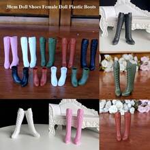 Giày búp bê thời trang 30cm Giày bốt nhựa cho búp bê nữ, vừa vặn với chiều dài bàn chân 2cm, giày cao gót, phụ kiện cho búp bê BJD 1/6, nhiều kiểu dáng, bốt dài đến đầu gối - Nhiều màu - Xem 2