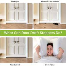  1pc Door Draft Stopper With Brush Reduce Noise, 39" Rubber Door Sweep Breeze Blocker, Soundproofing For Doors, Door Seal,Adjustable Under Door Draft Stoppers, Self-Adhesive Under Door Seal For Dust/Noise/Hot Or Cold Air Insulation(Length:1m) - Multicolor - View 4