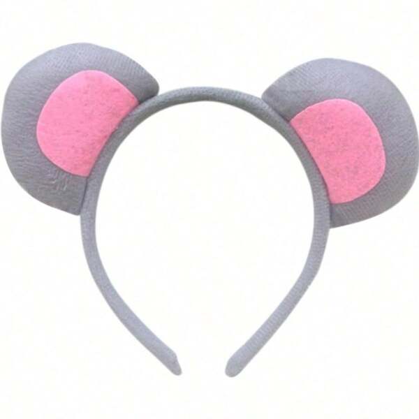 Mouse Ears Headband, 8.26 X 5.9 Inch Soft Cute Mouse Ears Adult, Grey Mini Mouse Headbands For Women And Girls For Party