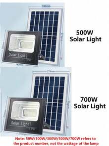 户外太阳能灯，带遥控器的LED太阳能安全灯，太阳能供电，自动黄昏至黎明传感器防水，适用于庭院、阳台、车库、花园的等效LED泛光灯 - 太陽能燈 - 查看 6