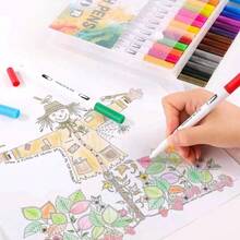 Kit 12/24/36/48/60/80/100/120 Colors Brush Pen Lettering Double Tip Fine And Brush - 12 màu/bộ - Xem 7