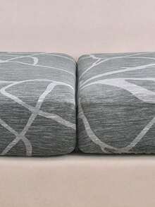 1pc Stripes & Floral Print Stretch Sofa Seat Cushion Cover, All Season - Multicolor - View 8