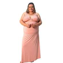Long And Short Nursing Nightgown Kit With Long Plus Size Robe For Postpartum Pregnant Women, Comfortable - Rusty Rose - View 5