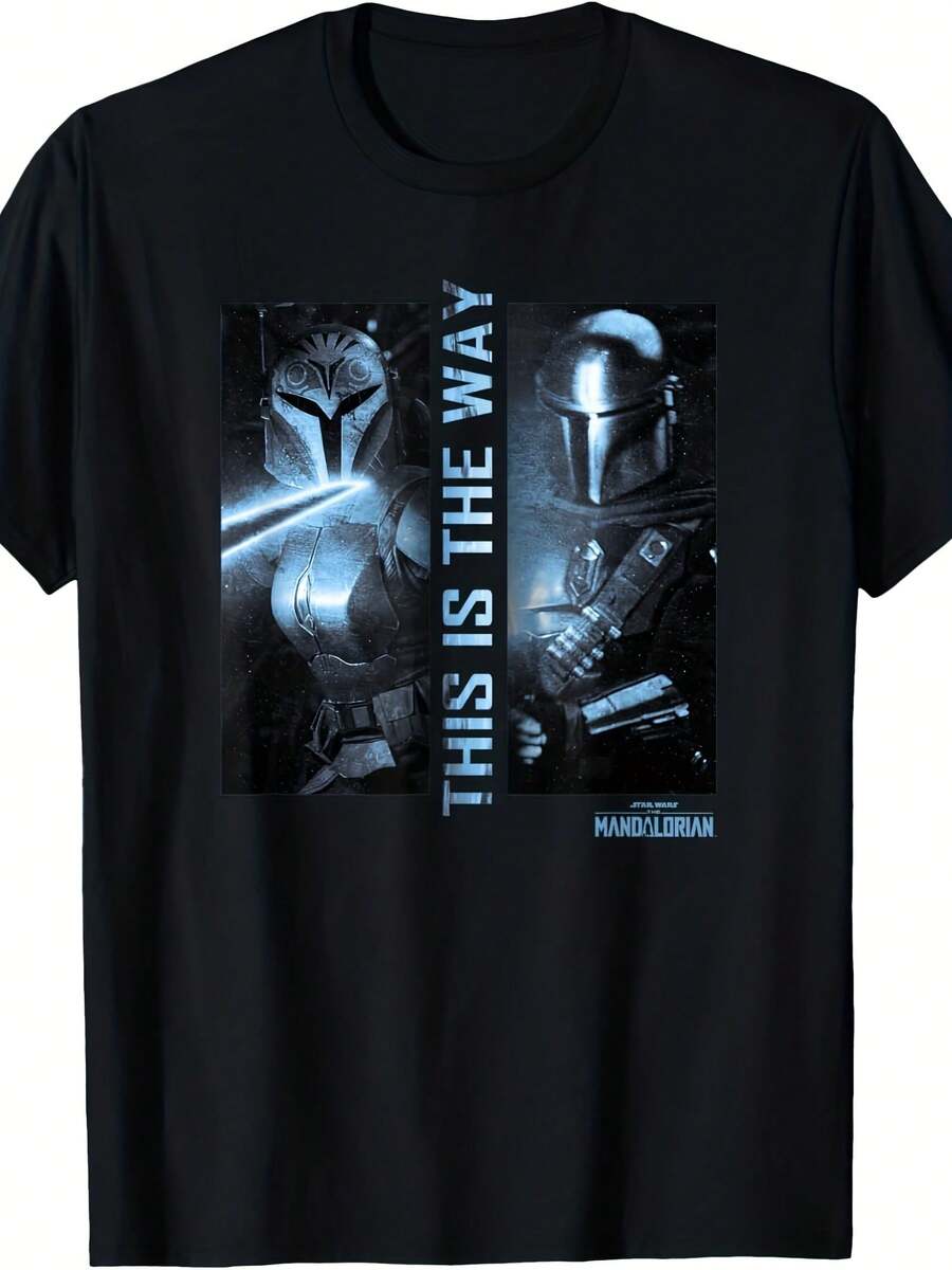 The Mandalorian This Is The Way Mando Split Panel T-Shirt - Style 18 - View 1