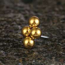 Giga 1 buc ASTM F136 titan mini 3 mărgele cluster fără fir labret piercing buză spate plat șuruburi cartilaj tragus helix conch cercei stud nas piercing bijuterii clasice