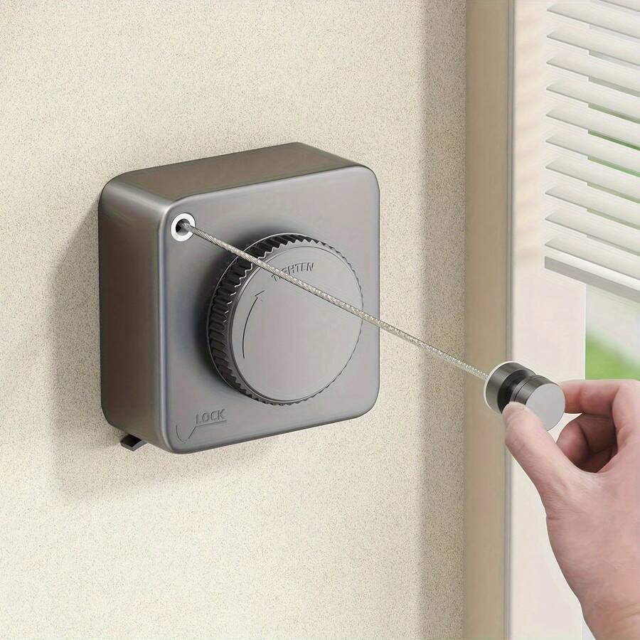 隐形免钻孔伸缩晾衣绳，阳台浴室晾衣架，室内/室外不锈钢晾衣架