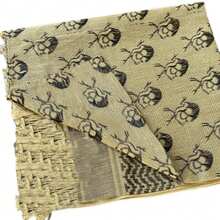 Shemagh militar único, turbante árabe para hombres, turbante árabe, bufanda keffiyeh musulmana - Blanco y Negro - Ver 11