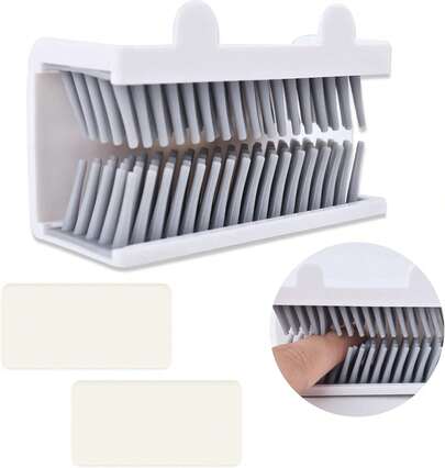 BueDeHaiHair Catcher For Shower Wall - Reusable Collector, Easy To Install Drain Protector, Hair Trap For Bathroom Bathtub (White)