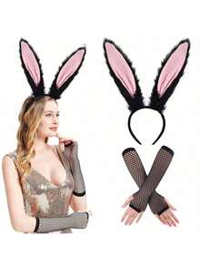 New Fashion Versatile Headband For Women, 2025 Party, Ball, Cosplay Bunny Girl Headband Set Halloween - Rabbit - View 8
