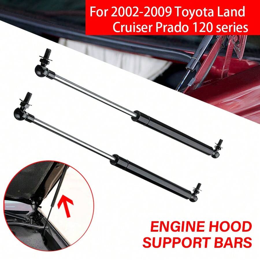 2pcs Car Hood Lift Supports Shock Absorber, 475MM Hood Strut Fits For Land Cruiser Prado 120 Series 2002-2009