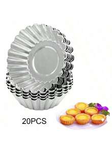 12 件，蛋挞模具，不粘碳钢蛋挞模具，迷你馅饼模具，松饼，纸杯蛋糕布丁烘焙杯制作器 - 适用于馅饼、中式蛋挞、蛋糕 - 黑色 - 查看 10