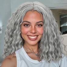 14 Inch Deep Wave Wig Short Body Wave Bob Wig For Women Synthetic Hair Omber Brown Bob Wig Natural Looking Curly Hair Wigs Brown Short Wavy Wigs Deep Wave BOB Wig Synthetic Daily Life Use Wigs - Nhiều màu - Xem 13