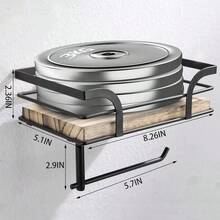 1 pieza Soporte de pared de madera para papel higiénico - Instalación perforada, estantería de almacenamiento ahorradora de espacio, perfecta para organizar y decorar baños y retretes, estantería de almacenamiento de rollos de papel, mejor opción para regalar, contenedor de almacenamiento de papel higiénico, contenedores de almacenamiento de papel higiénico