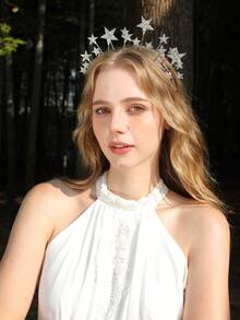 1pc Elegant Fashionable Luxury Star Headband, Princess Headdress Hair Accessory, Crown For Wedding, Party - Nhiều màu - Xem 1