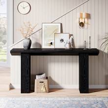 Tribesigns Table Console pour Couloir, Console Entree Longue Et Étroite De 160 Cm, Couleur Noire, Table d' entrée Fine en Bois pour Salon, Derrière Le Canapé, Couloir, Hall D'entrée, Vestibule - Noir - Voir 11