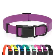 Waterproof Dog Collar, Easy-Clean Rubber Dog Collar With Quick-Release Buckle, Suitable For Small, Medium Or Large Dogs