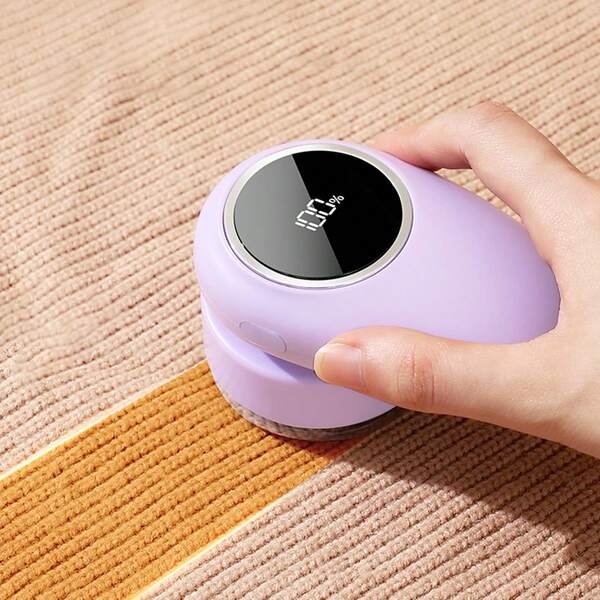 جهاز إزالة الوبر القابل للشحن، جهاز إزالة الوبر الكهربائي للملابس بشفرات 6 أوراق، جهاز إزالة الوبر للسترات والكرات والكتل والعقد على الملابس والأثاث