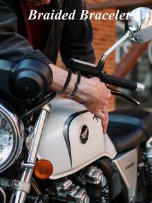 15 piezas Conjunto de pulseras versátiles de moda para hombres - Diseños de cuentas, madera, cuero, trenzado y tejido en estilos retro, punk y bohemio para uso diario y ocasiones