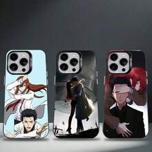 Steins Gate Okabe Anime Phone Case Covercompatible with  16,15,14,13,12,11,8,7,Pro,Max,Plus,Mini,XS,SE Anti Fall Black Matte Hard,Covercompatible with  17 Hülle, 17 pro Hülle, 17 promax Hülle
