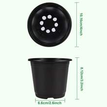 [2-Day Shipping]40-Piece 4" Black Nursery Pots - Ideal For Succulent Seedlings, Cuttings & Easy Transplanting UK - 12-2073-CE - 查看 3