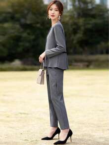 Women Two-Piece Outfits - 灰色 - 查看 1