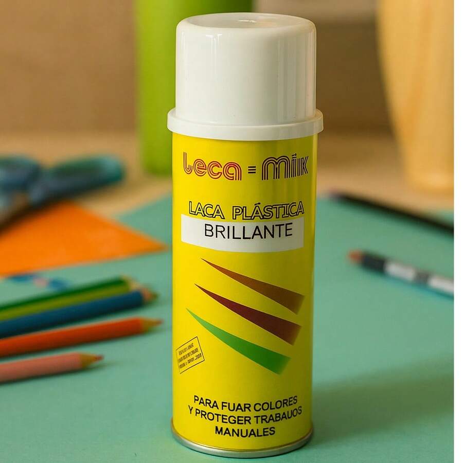 Laca Plástica Importada en Tres Acabados Diferentes 300g/460mL Ideal para Fijar Colores y Proteger Trabajos Manuales Sin Alterar Colores Protege contra Polvo Humedad y Calor - Brillante - Ver 1