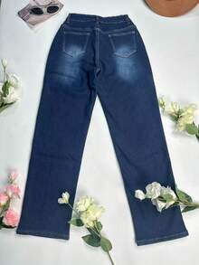 Leggings de mezclilla lavada para mujer de otoño e invierno talla grande pantalones con forro polar, pantalones gruesos y cálidos con forro polar de otoño e invierno, adecuados para ropa de temporada de otoño e invierno al aire libre y en la escuela