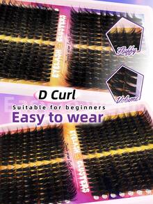 320/192/60PCS Fluffy D Curl Individual Lash Clusters Cat Eye Left Right For Paired Single Cluster 80D+100D DIY Cluster Lashes Extra Thick&Natural Look&Long Lasting&Super Light&Ultra Soft Reusable False Eyelash Extension Kit For Beginner Use At Home&Daily Life&Party&Travel&Halloween