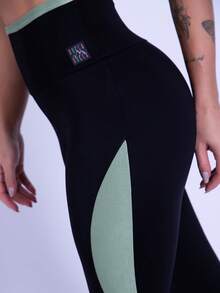 Rocca Fitness High Waist Polyamide Legging Pants Ponta Lagoinha - 綠色 - 查看 5