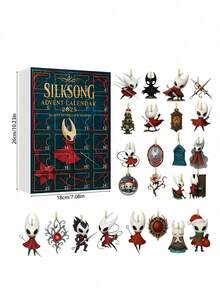 Calendário do Advento Mistério Hollow Knight SILKSONG 2025, Conjunto Oficial de Enfeites de Árvore de Natal, Brinquedos Colecionáveis para Fãs Adultos, Presentes de Natal, Decoração de Natal - Multicolorido - Visão 4