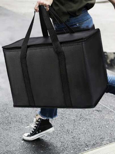 Bolsa refrigeradora e bolsas de supermercado aisladas para entrega de alimentos, refrigeradora plegable, bolsas de compras reutilizables para comestibles con cremallera, plegables, resistentes, se mantienen en pie