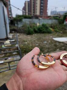 Vintage Chic übertriebene Leopard Muster Creolen für Frauen