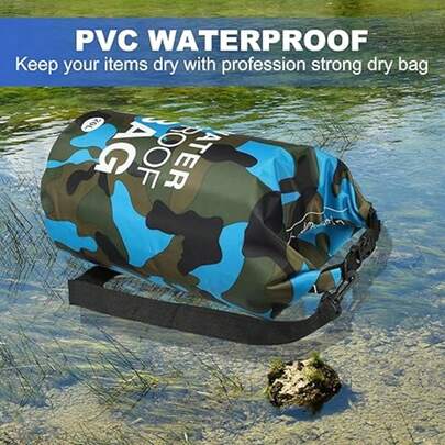 20L Waterproof Dry Bag, Roll-Top Design, Keeps Gear Dry, Suitable For Kayaking, Rafting, Boating, Swimming, Camping, Hiking, Beach And Other Activities