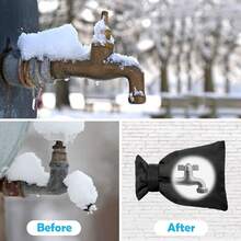 2pcs Faucet Covers For Winter Frost Protection, 20cm X 15cm - Black - View 8
