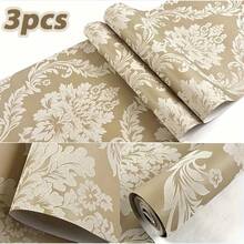 Super lange nicht-klebende Tapete - Europäischer Blumen 3D-Textur - Klebstoff erforderlich, einfach zu installieren - abnehmbare moderne Heimdekoration Tapete (1 Rolle Größe: 950cm X 53cm / 374in X 20,87in) - geeignet für große Wände und Decken, Wandbild Tapete, Schlafzimmer Tapete, Wandmalerei, mexikanischer Stil