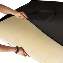 حقيبة لوح الرسم A1 2K، مناسبة للرسم في الهواء الطلق وال- DIY والألغاز، حقيبة تخزين نصف مفتوحة، حقيبة ملف أعمال فنية من قماش قوي، صندوق تخزين ملصق من قماش أكسفورد كبير للكتف الواحد، حقيبة رسم ورسم متعددة الوظائف - أسود