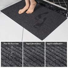 Anti-Slip Doormat, Front Door Entrance Mat, Self-Adhesive Anti-Slip Large Doormat, Absorbent Mat For Kitchen, Bathroom And Patio, Self-Adhesive Anti-Slip Large Doormat, Low-Profile Entrance Carpet, Non-Curling Entrance Door Mat, Easy To Clean, Suitable For Elderly, Children And Pets